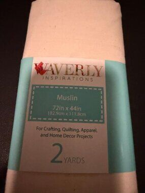Waverly Inspirations Cream Muslin Fabric – 72” x 44" - 2 Yards NEW